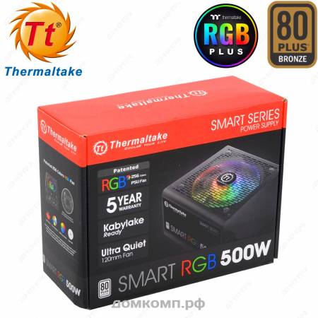 Блок питания 500 Вт Thermaltake Smart RGB недорого. домкомп.рф